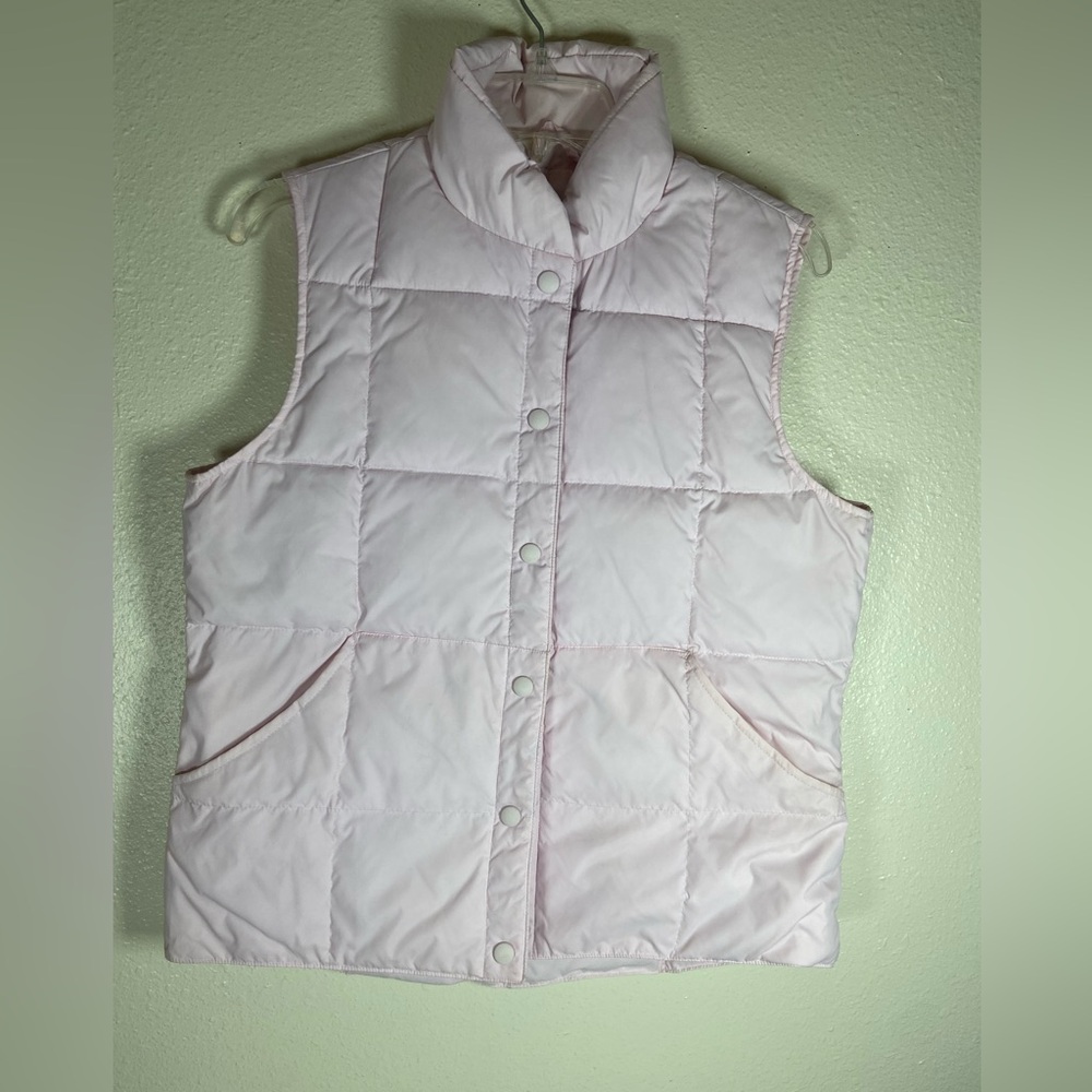 Land’s End Light Pink Quilted Women’s down Puffer Vest.Lightweight, Pre-Owned. - Picture 6 of 7